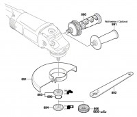 Bosch 3 601 H53 100 Gws 24-180 H Angle Grinder 230 V / Eu Spare Parts